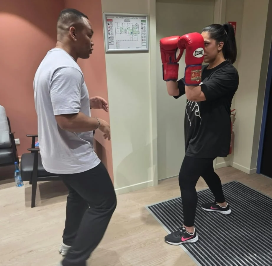 Séance de boxe en coaching personnalisé